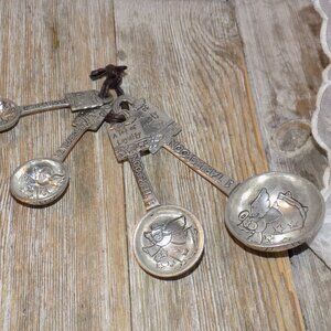 Angel Star Silver Color Metal Kitchen Measuring Spoons 4pc